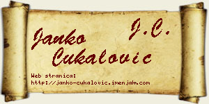 Janko Čukalović vizit kartica